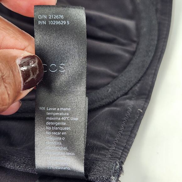 COS Underwire Lace Trim Bra Womens 34B Black Unpadded Classic Everyday Luxe - Picture 8 of 10